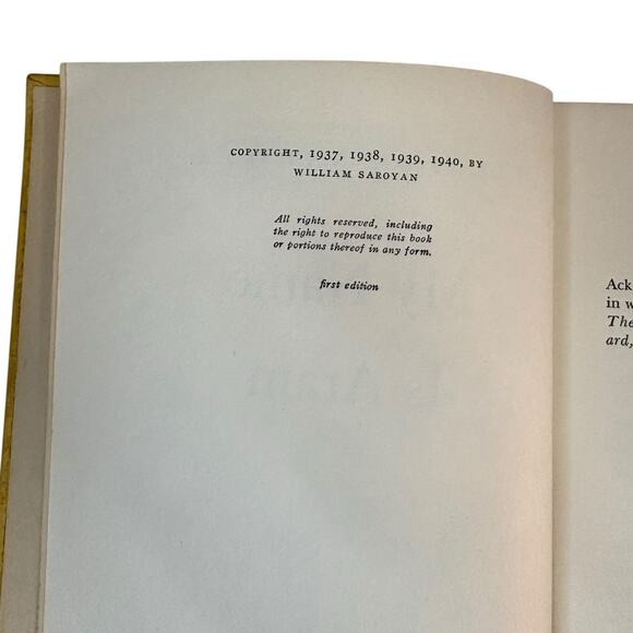 VTG 1940 "My Name Is Aram" William Saroyan FIRST EDITION HC Book Harcourt Brace - Picture 12 of 13